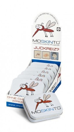 Moskinto Myggplaster – Forhandlereske med 6 familiebokser, hver med 42 plaster i tre farger