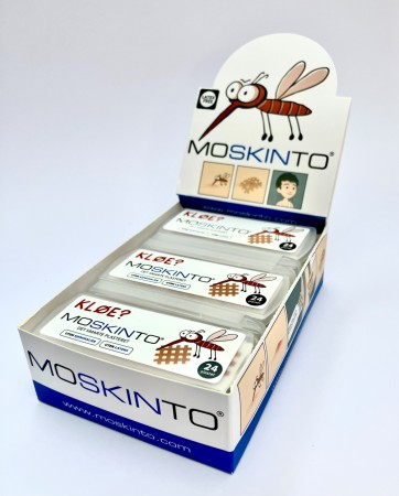 Moskinto Myggplaster Forhandlereske – 15 skyvebokser med 24 plaster i hver